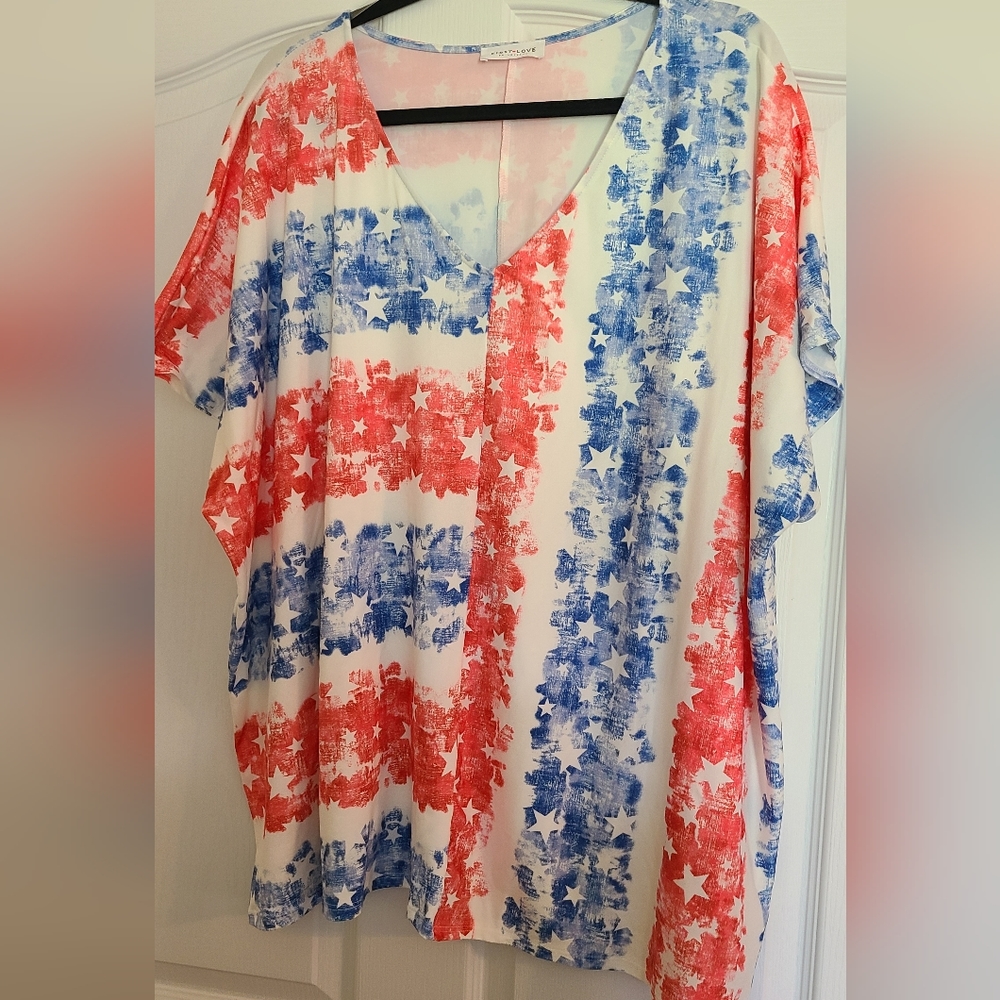 Patriotic lightweight boutique shirt! Size 3x